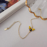 Female Cute Cartoon Bee Bracelet Golden – Jewelry Gift Ideas — 2