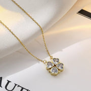 Open And Close Four-leaf Flower Dual-wear – Jewelry Gift Ideas — 7