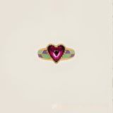 Purple Eye Love Heart Shaped Ring For Women – Gifts for Her — 4