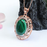 Natural Malachite Pigeon Egg Pendant Female Color – Jewelry Gift Ideas — 2
