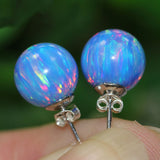 Silver Stud Earrings Opal Feature Colorful – Unique Gift Ideas — 3
