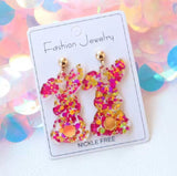 Cute Easter Acrylic Starry Rabbit Earrings – Gifts for Pet Lovers — 2