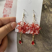 Red Spider Lily Manjushage Women's Earrings – Gifts for Her — 6