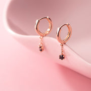 Simple Single Diamond Sweet Wind Short Earrings – Meaningful Gifts — 1
