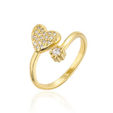 INS Simple Love Shape Golden Ring – Gifts for Couples — 7