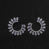 C- Shaped Zircon Earrings Handmade Inlaid Fashion – Stylish Gifts — 3