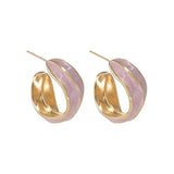 Retro Drip Glazed Round Simple Wild Earrings Women – Gifts for Her — 2