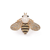 Cartoon Cute Bee Zircon Diamond Pearl Brooch – Jewelry Gift Ideas — 7