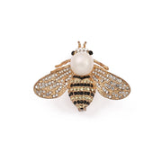 Cartoon Cute Bee Zircon Diamond Pearl Brooch – Jewelry Gift Ideas — 7