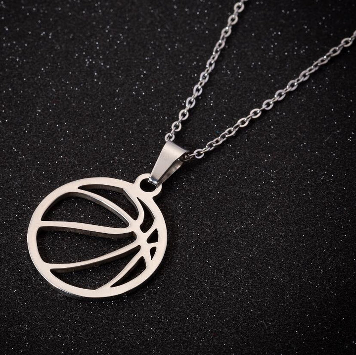 Games stainless steel volleyball necklace – Jewelry Gift Ideas — 1