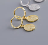 100% 925 Golden earrings sterling silver earrings – Practical Gifts — 4