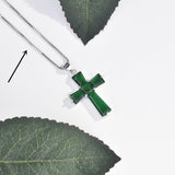 Cross Emerald Pendant Luxury Irregular Zircon – Jewelry Gift Ideas — 5