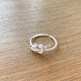 Sterling Silver Knotted Twisted Opening Ring Women – Gifts for Her — 4