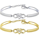 Infinity Heart Bracelet Bangle Crystal Love – Jewelry Gift Ideas — 1