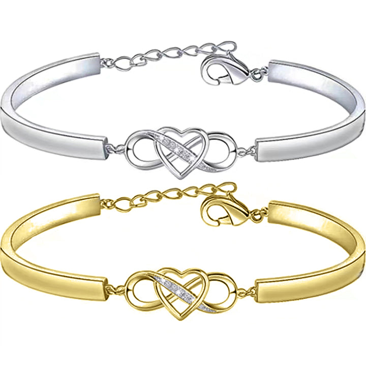Infinity Heart Bracelet Bangle Crystal Love – Jewelry Gift Ideas — 1