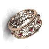Simple Ring Luxury Domineering Rose Gold Full Diamond – Gift Ideas — 7