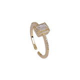 Small Square Ring Square Ring Opening Adjustable – Jewelry Gift Ideas — 3