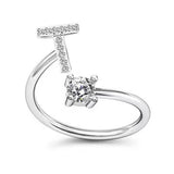 Female Stylish Adjustable Zircon 26 Letters Ring – Gifts for Her — 6