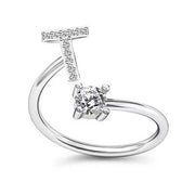 Female Stylish Adjustable Zircon 26 Letters Ring – Gifts for Her — 6