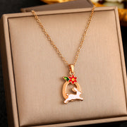26 English Letters Enamel Elegant Sweet Necklace – Jewelry Gift Ideas — 8