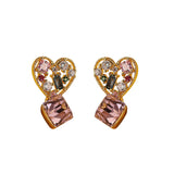 Retro Love Color Zircon Earrings – Gifts for Couples — 5