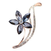 Five-leaf flower crystal brooch – Jewelry Gift Ideas — 2