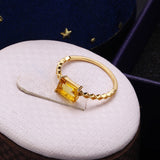 Amethyst Topaz Princess Square Ring – Holiday Gift Ideas — 2