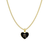 Fashion Color Zodiac Peach Heart Alloy Necklace – Jewelry Gift Ideas — 6