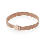 Rose Gold Alloy Sterling Silver Wide Bracelet – Jewelry Gift Ideas — 1