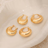 Simple Glossy Copper-plated Gold U-shaped Earrings – Small Gift Ideas — 7