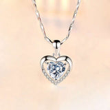 S925 Sterling Silver Women's Love Heart Pendant – Jewelry Gift Ideas — 1