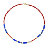 Klein Blue Agate Necklace For Women French – Jewelry Gift Ideas — 6