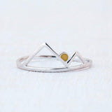 Statement Cutout Geometric Valley Sunset Ring – Practical Gifts — 5