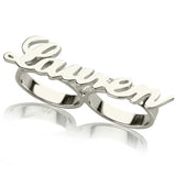 Fashionable Stainless Steel Personalized Double Ring – Practical Gifts — 3