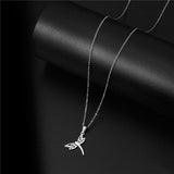 Stainless Steel Dragonfly Necklace Glossy – Jewelry Gift Ideas — 4