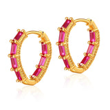 Women's Retro Peach Heart Round Earrings – Gifts for Her — 2