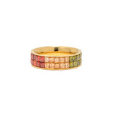 Fashion Double Layer Colored Square Set Zirconium Ring – Stylish Gifts — 5