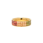 Fashion Double Layer Colored Square Set Zirconium Ring – Stylish Gifts — 5