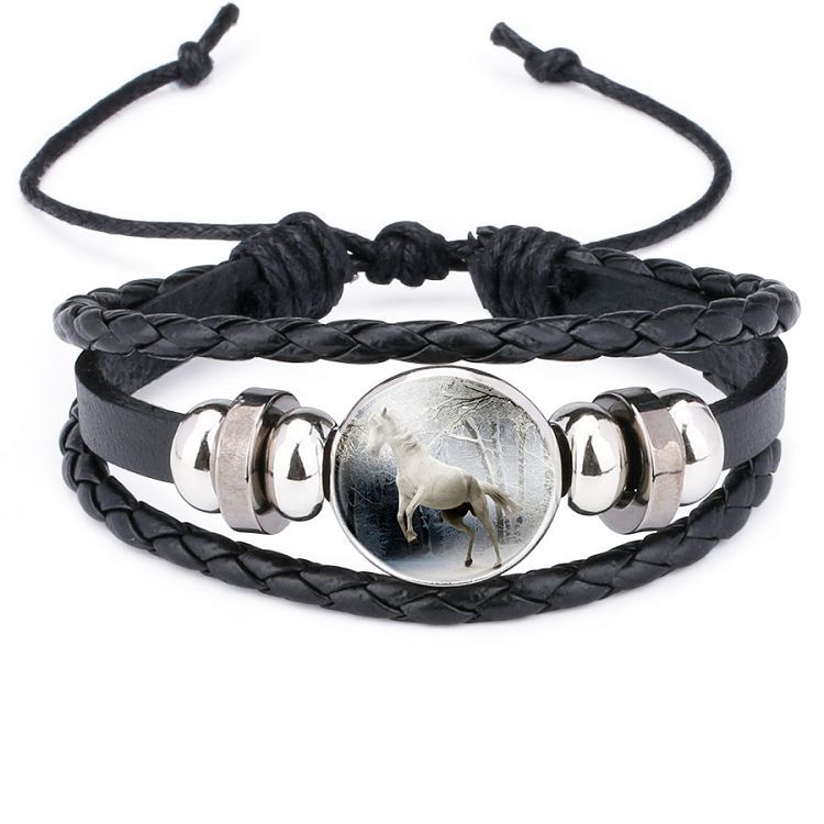 Fashion Hand-Woven Horse Cowhide Bracelet Bracelet – Stylish Gifts — 1