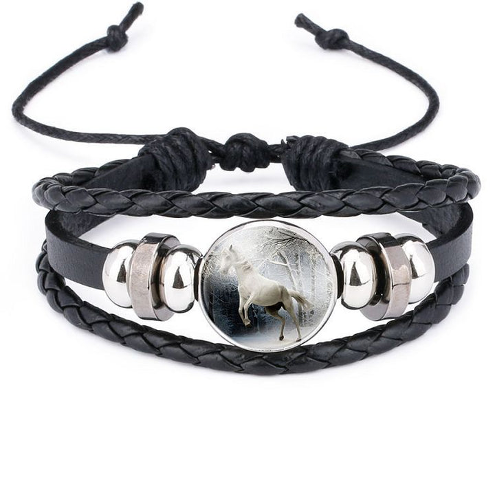 Fashion Hand-Woven Horse Cowhide Bracelet Bracelet – Stylish Gifts — 1
