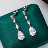 French Horse Eye Zircon Earrings Female Pear – Gifts for Her — 5