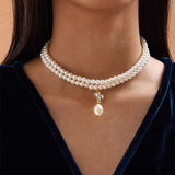 Diamond Pendant Strung With Imitation Pearl – Jewelry Gift Ideas — 5