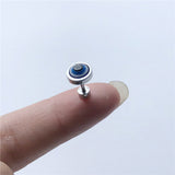 Personality Men's Stainless Steel Eye Pattern Stud – Gifts for Him — 1