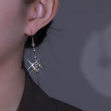 Women's Zircon Maple Leaf Tassel Earrings – Gifts for Her — 1