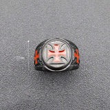 Cross Men's Black Titanium Steel Ring – Gifts for Him — 4