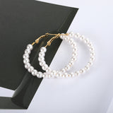 Pearl large circle earrings – Stylish Gifts — 6
