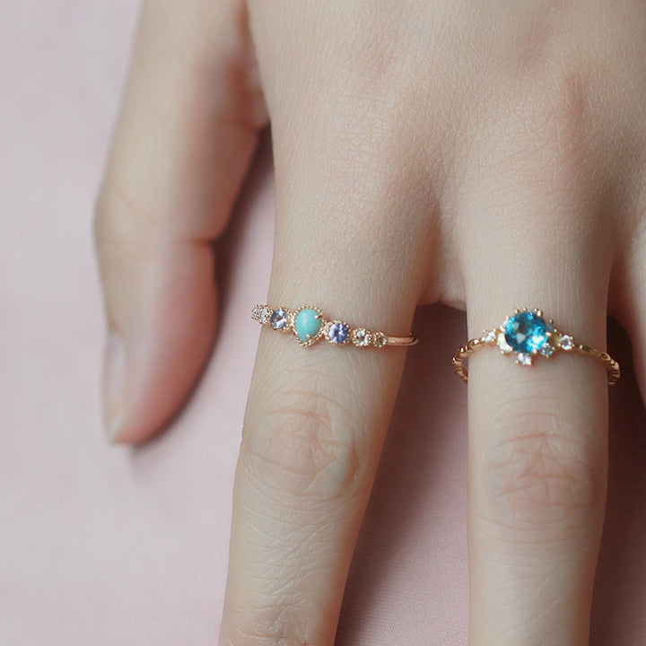 925 Silver Natural Haiwen Tanzanite Ring Girl – Gifts for Kids — 1