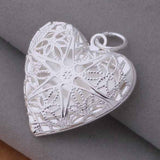 Pattern Frame Necklace 925 Sterling Silver Plated – Jewelry Gift Ideas — 6