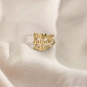 Sterling Silver Couple Name Ring Female Fashion – Stylish Gifts — 1