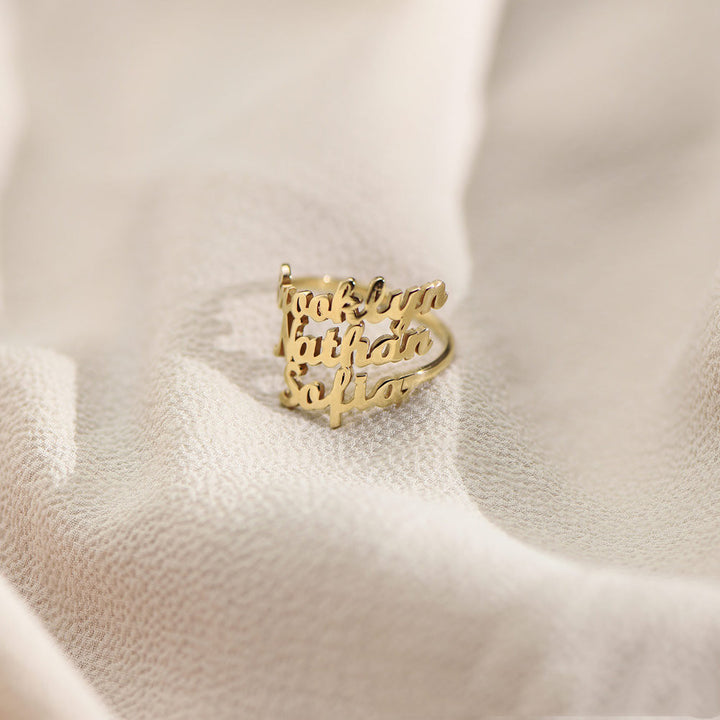 Sterling Silver Couple Name Ring Female Fashion – Stylish Gifts — 1